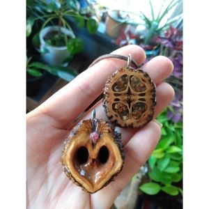 Set of 2 Walnut Necklaces